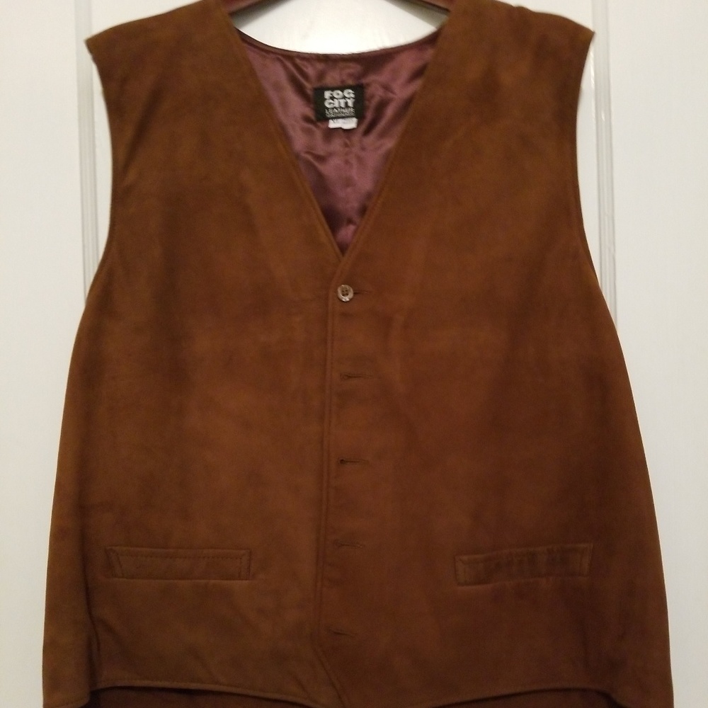 Mens Suede Vest